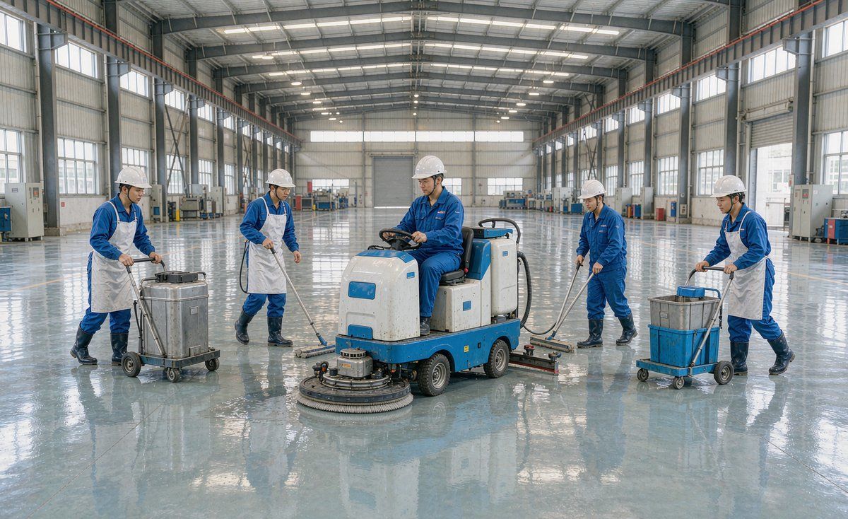 闵行保洁公司-产业园区厂房环氧地坪清洗 闵行保洁公司_开荒保洁与办公室保洁托管服务
